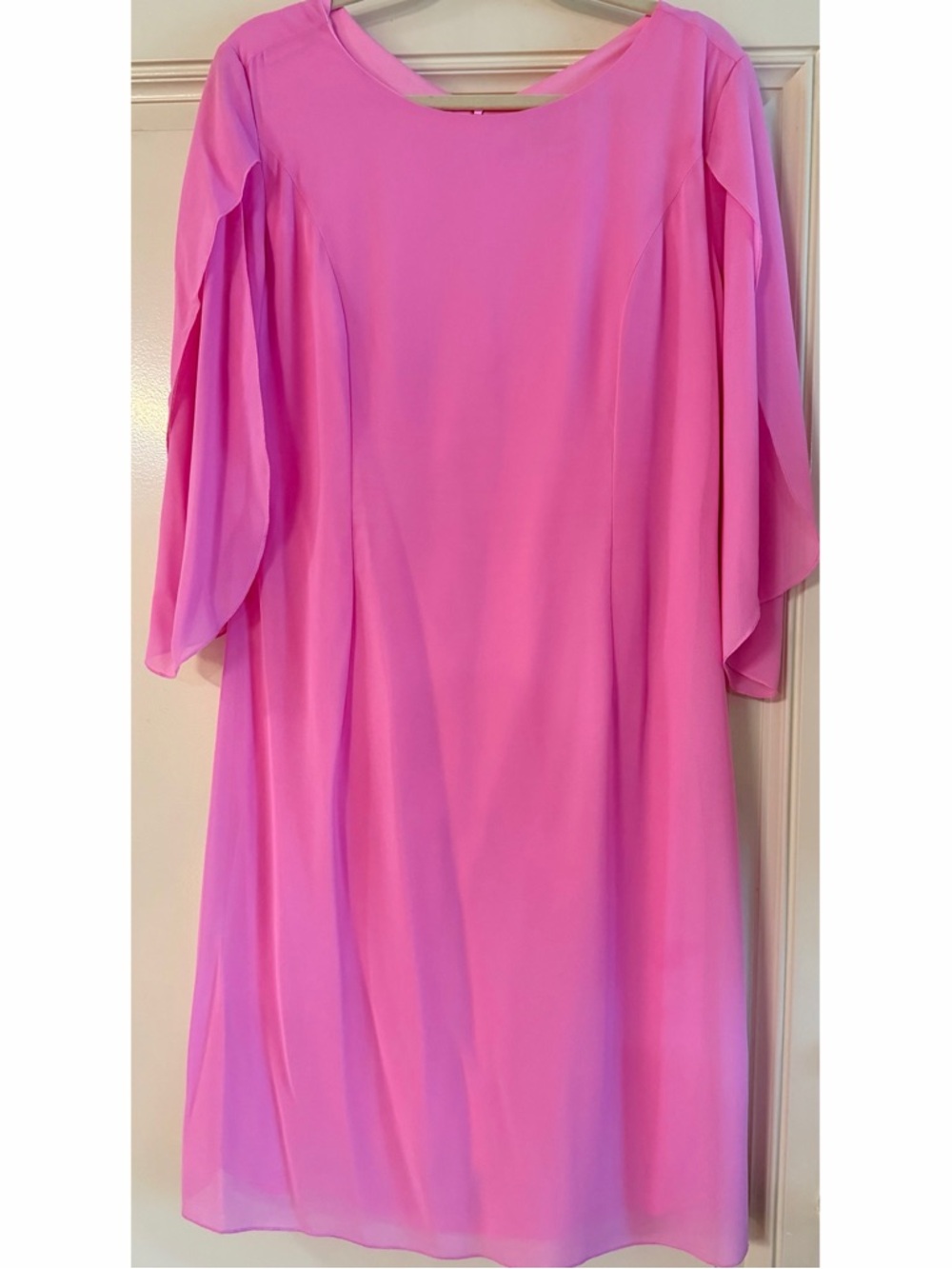 Grace Karin Hot Pink Dress with Flutter Detail